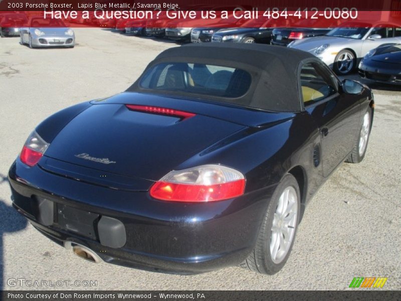 Lapis Blue Metallic / Savanna Beige 2003 Porsche Boxster