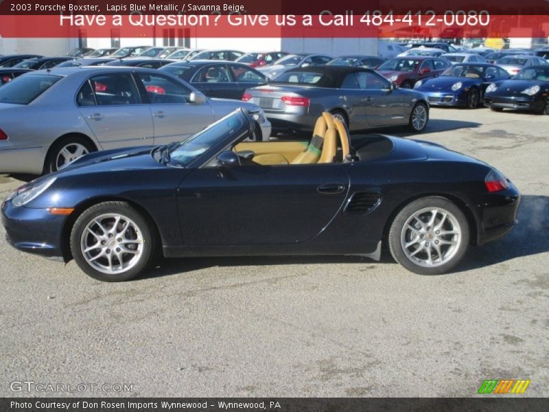 Lapis Blue Metallic / Savanna Beige 2003 Porsche Boxster