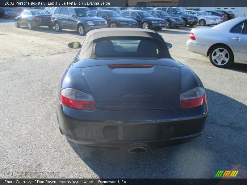 Lapis Blue Metallic / Savanna Beige 2003 Porsche Boxster