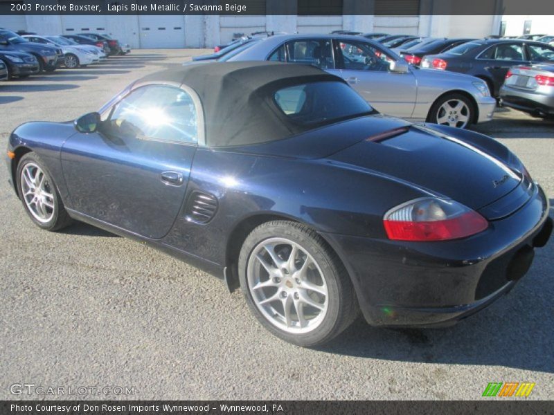 Lapis Blue Metallic / Savanna Beige 2003 Porsche Boxster
