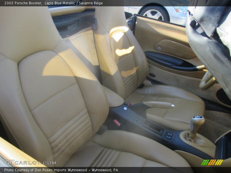 Lapis Blue Metallic / Savanna Beige 2003 Porsche Boxster
