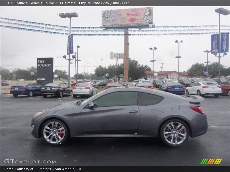 Empire State Gray / Black/Tan 2015 Hyundai Genesis Coupe 3.8 Ultimate
