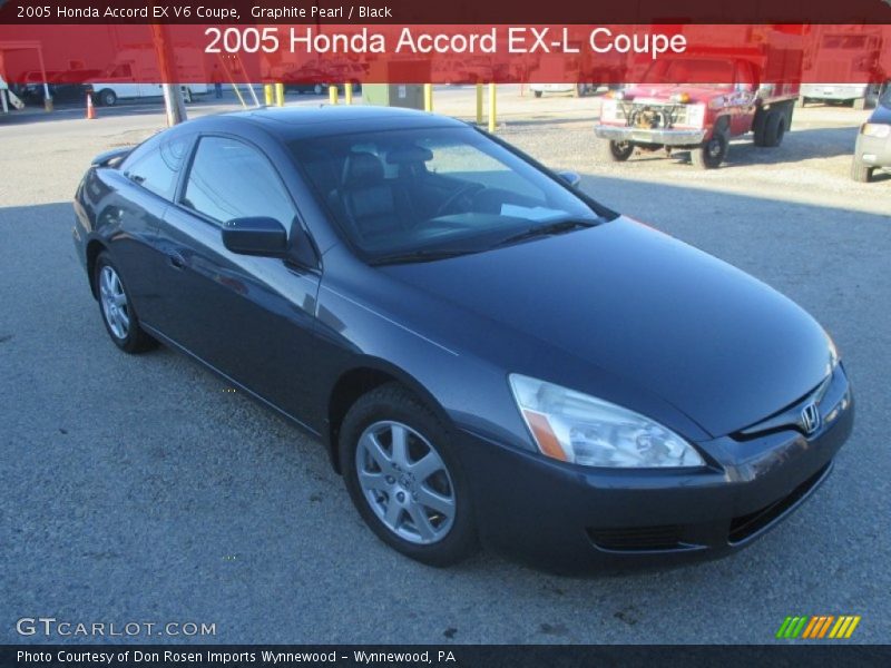 Graphite Pearl / Black 2005 Honda Accord EX V6 Coupe