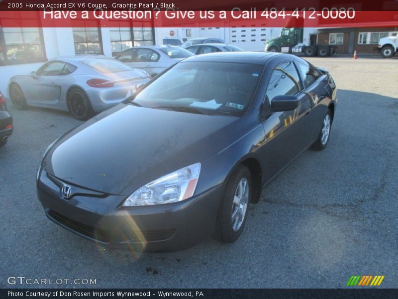Graphite Pearl / Black 2005 Honda Accord EX V6 Coupe