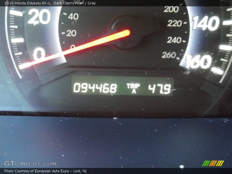 Dark Cherry Pearl / Gray 2010 Honda Odyssey EX-L