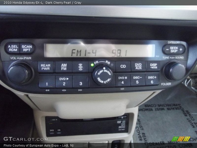 Dark Cherry Pearl / Gray 2010 Honda Odyssey EX-L