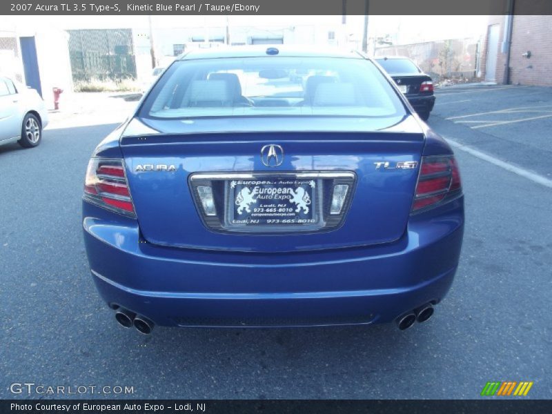 Kinetic Blue Pearl / Taupe/Ebony 2007 Acura TL 3.5 Type-S