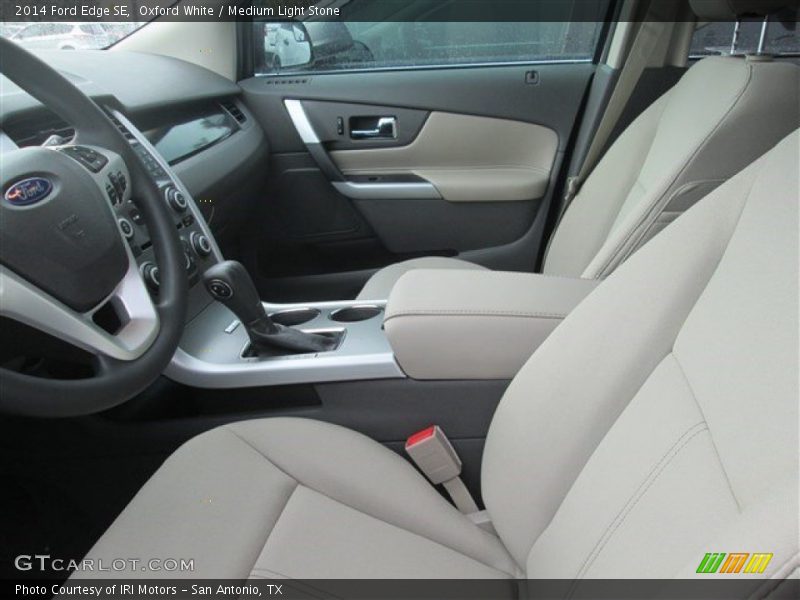 Oxford White / Medium Light Stone 2014 Ford Edge SE