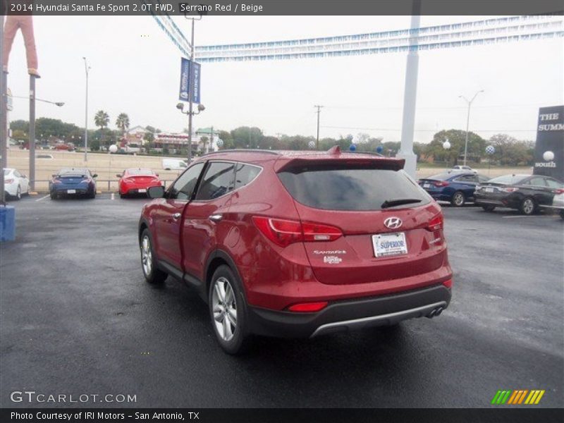 Serrano Red / Beige 2014 Hyundai Santa Fe Sport 2.0T FWD