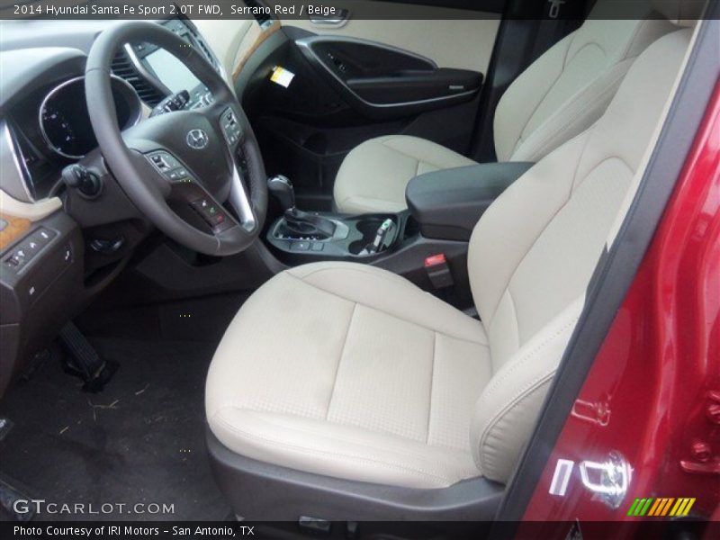 Serrano Red / Beige 2014 Hyundai Santa Fe Sport 2.0T FWD