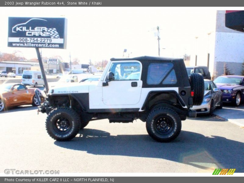 Stone White / Khaki 2003 Jeep Wrangler Rubicon 4x4
