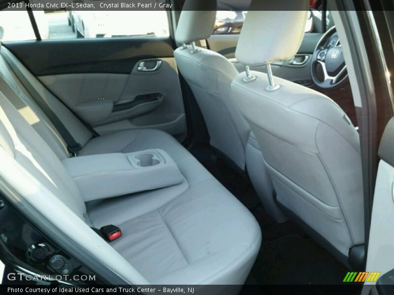 Crystal Black Pearl / Gray 2013 Honda Civic EX-L Sedan