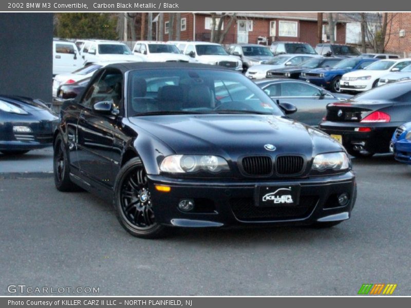 Carbon Black Metallic / Black 2002 BMW M3 Convertible