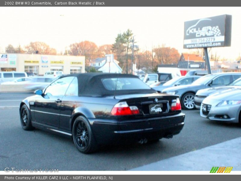 Carbon Black Metallic / Black 2002 BMW M3 Convertible