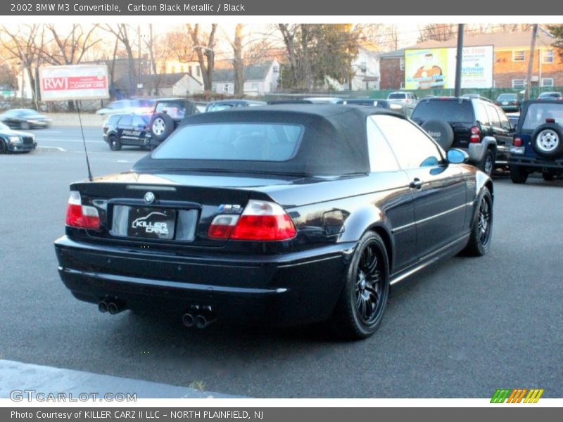 Carbon Black Metallic / Black 2002 BMW M3 Convertible