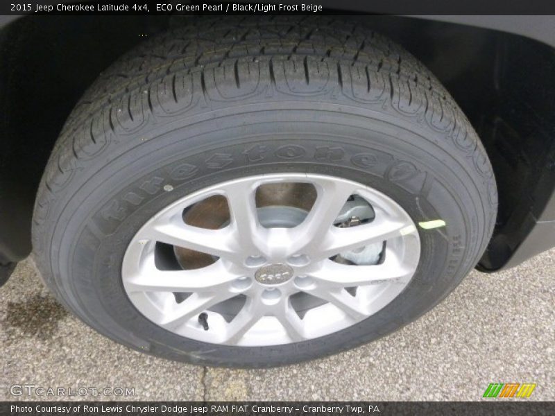 ECO Green Pearl / Black/Light Frost Beige 2015 Jeep Cherokee Latitude 4x4