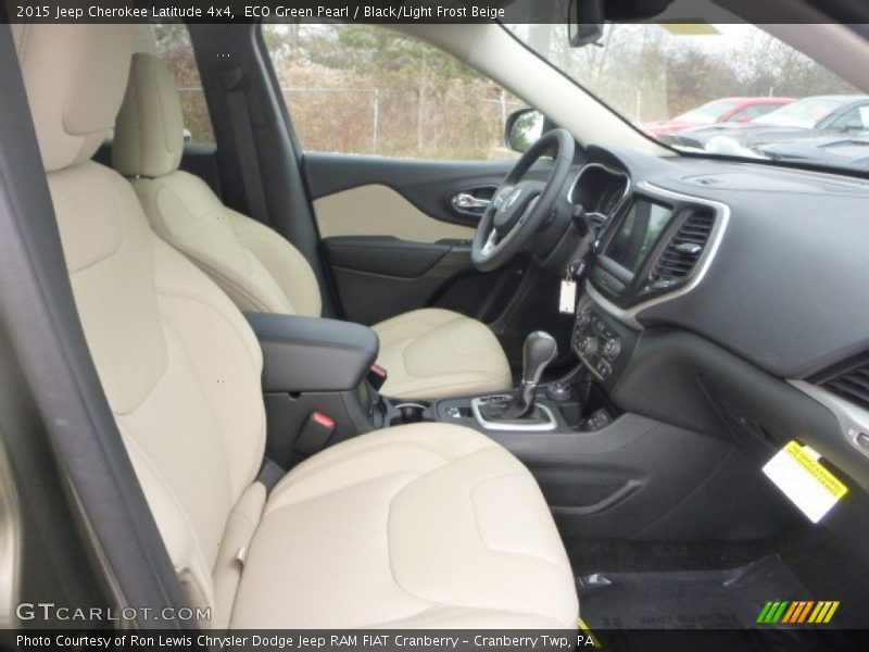 ECO Green Pearl / Black/Light Frost Beige 2015 Jeep Cherokee Latitude 4x4
