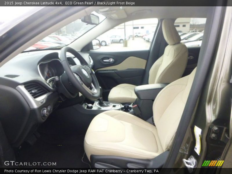 ECO Green Pearl / Black/Light Frost Beige 2015 Jeep Cherokee Latitude 4x4