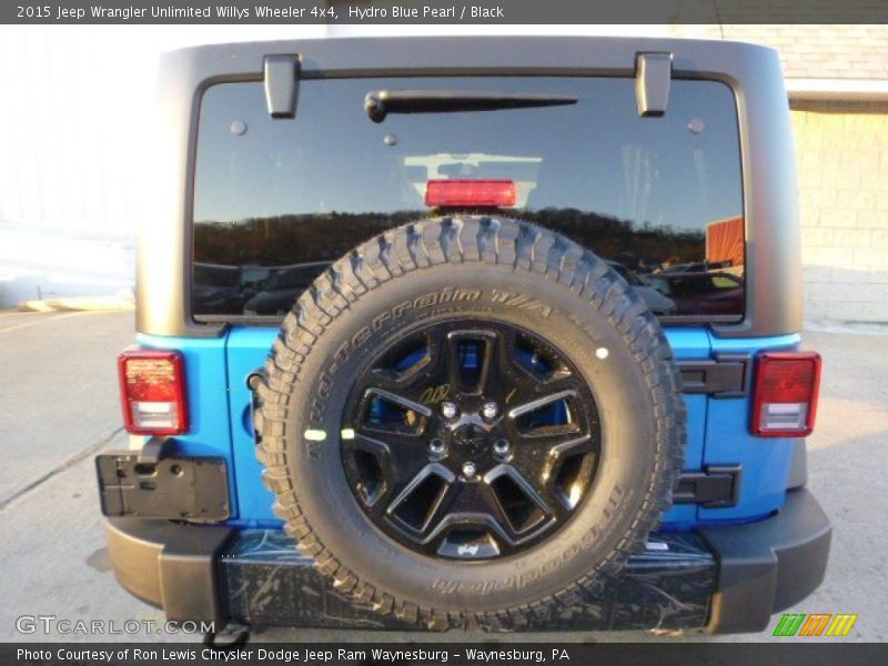Hydro Blue Pearl / Black 2015 Jeep Wrangler Unlimited Willys Wheeler 4x4
