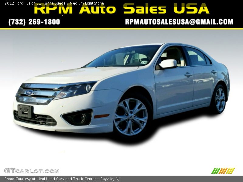 White Suede / Medium Light Stone 2012 Ford Fusion SE