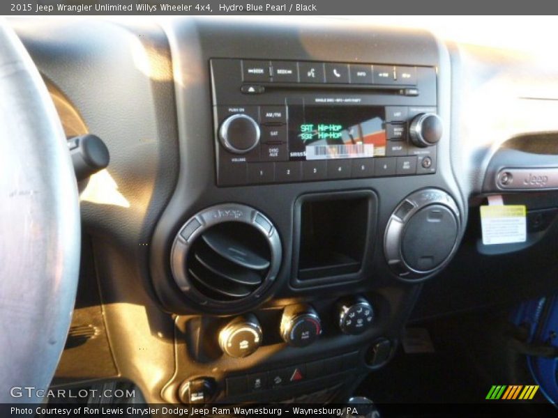 Hydro Blue Pearl / Black 2015 Jeep Wrangler Unlimited Willys Wheeler 4x4