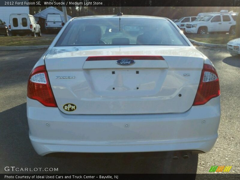 White Suede / Medium Light Stone 2012 Ford Fusion SE