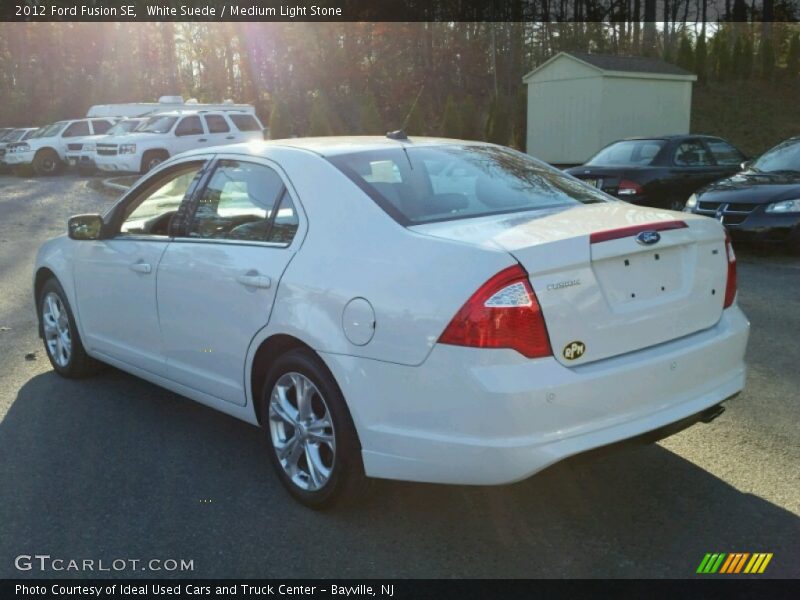 White Suede / Medium Light Stone 2012 Ford Fusion SE