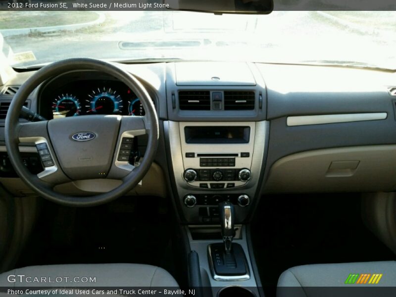 White Suede / Medium Light Stone 2012 Ford Fusion SE