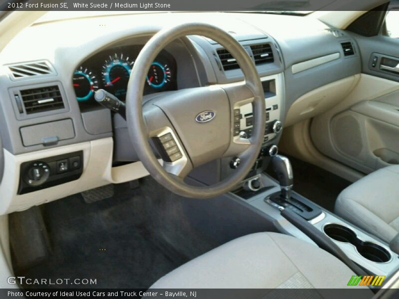 White Suede / Medium Light Stone 2012 Ford Fusion SE