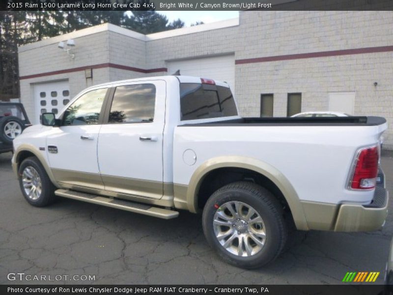 Bright White / Canyon Brown/Light Frost 2015 Ram 1500 Laramie Long Horn Crew Cab 4x4