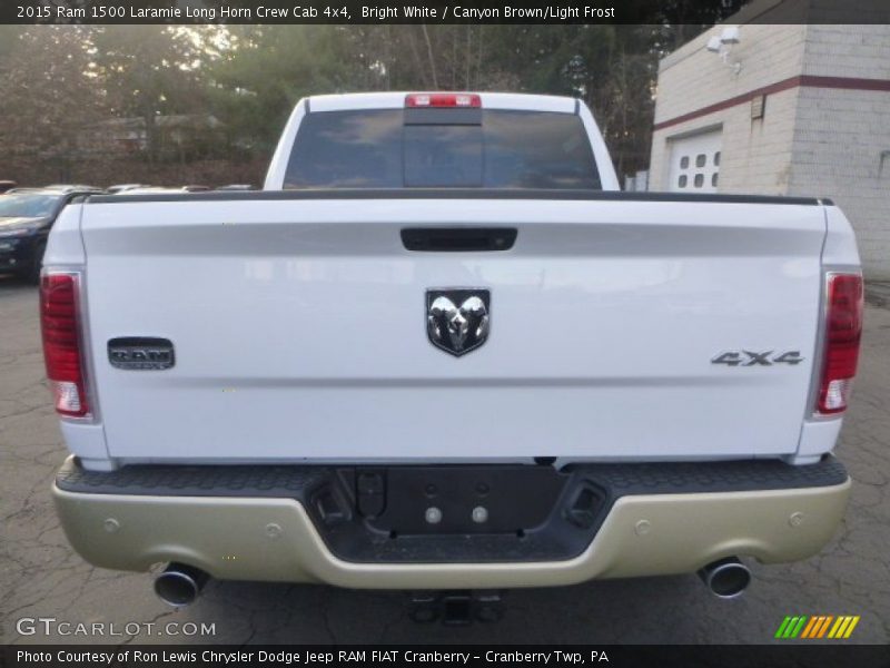 Bright White / Canyon Brown/Light Frost 2015 Ram 1500 Laramie Long Horn Crew Cab 4x4