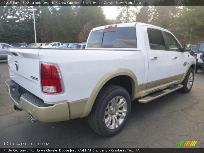 Bright White / Canyon Brown/Light Frost 2015 Ram 1500 Laramie Long Horn Crew Cab 4x4