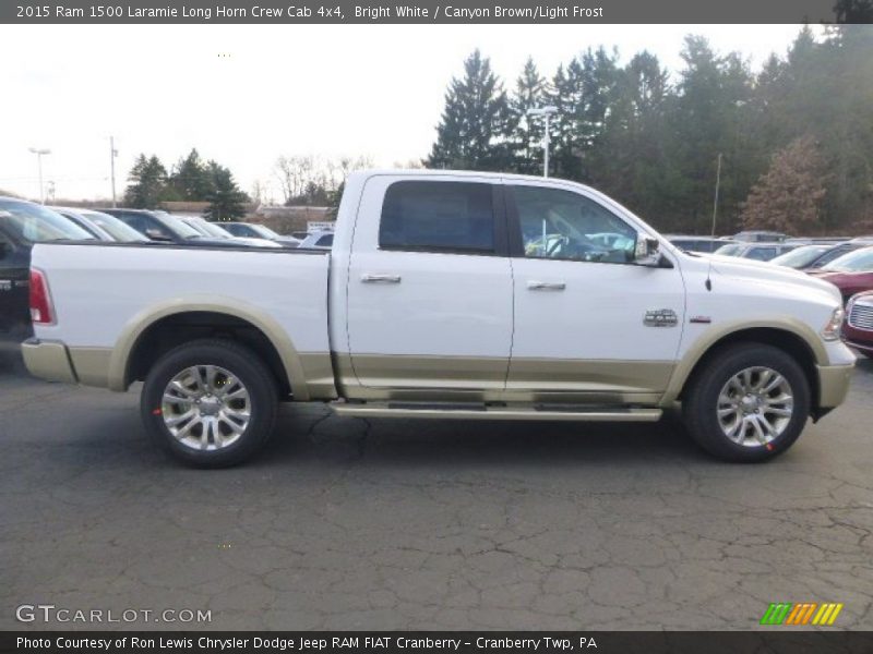 Bright White / Canyon Brown/Light Frost 2015 Ram 1500 Laramie Long Horn Crew Cab 4x4