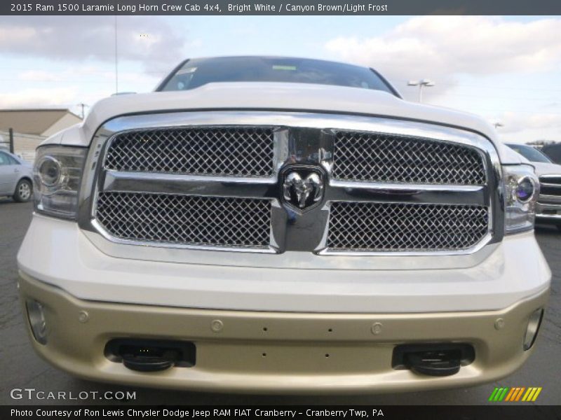 Bright White / Canyon Brown/Light Frost 2015 Ram 1500 Laramie Long Horn Crew Cab 4x4