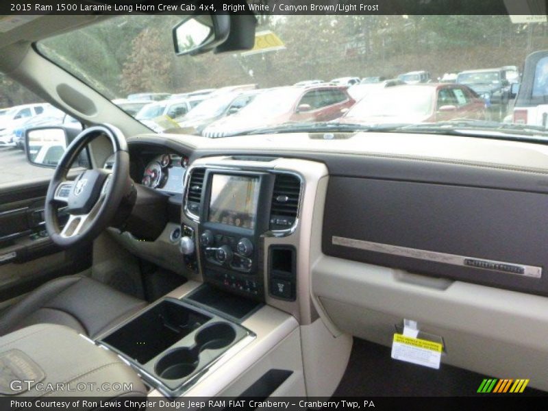 Bright White / Canyon Brown/Light Frost 2015 Ram 1500 Laramie Long Horn Crew Cab 4x4
