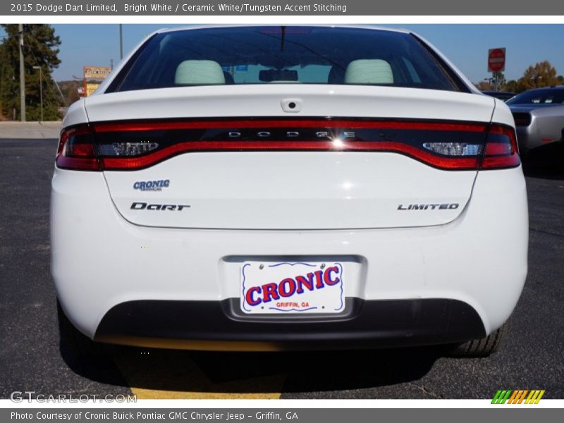 Bright White / Ceramic White/Tungsten Accent Stitching 2015 Dodge Dart Limited