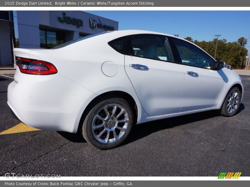 Bright White / Ceramic White/Tungsten Accent Stitching 2015 Dodge Dart Limited