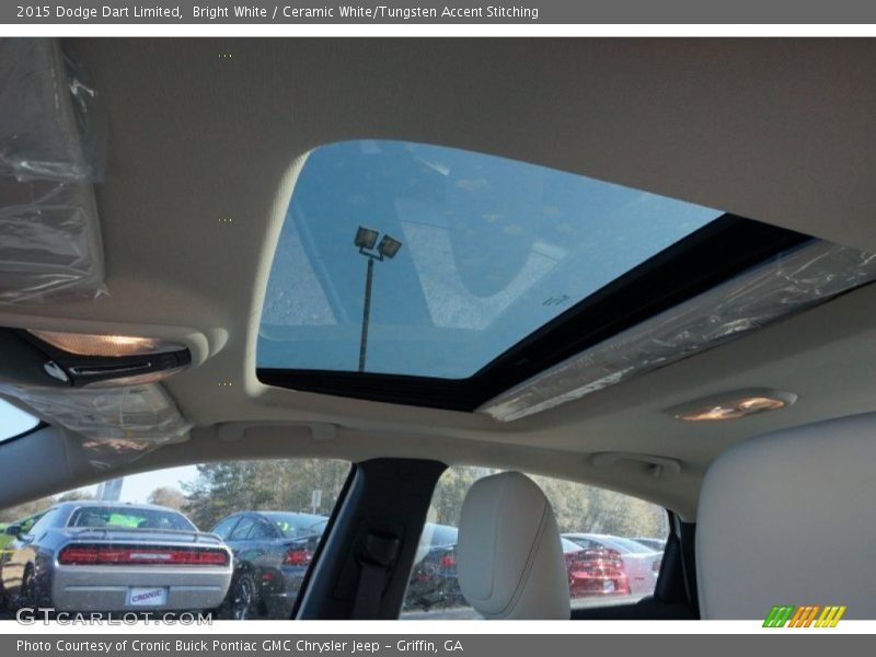 Bright White / Ceramic White/Tungsten Accent Stitching 2015 Dodge Dart Limited