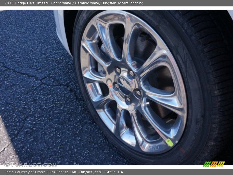 Bright White / Ceramic White/Tungsten Accent Stitching 2015 Dodge Dart Limited