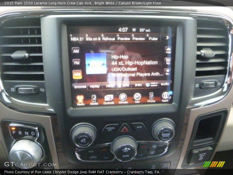 Bright White / Canyon Brown/Light Frost 2015 Ram 1500 Laramie Long Horn Crew Cab 4x4
