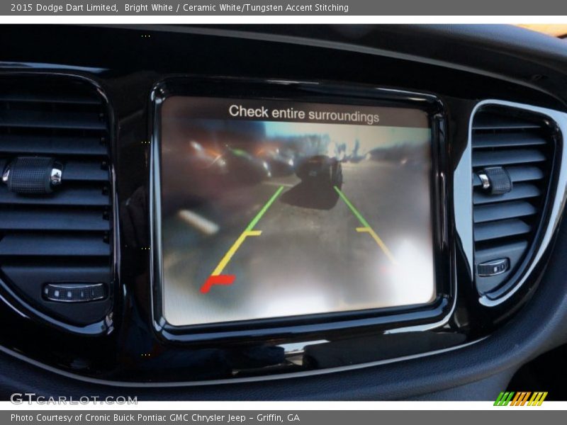 Bright White / Ceramic White/Tungsten Accent Stitching 2015 Dodge Dart Limited