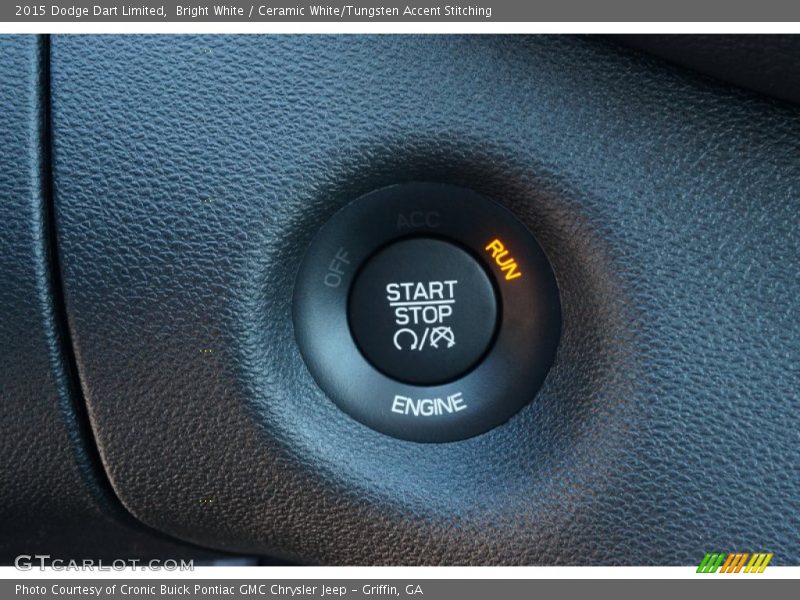 Bright White / Ceramic White/Tungsten Accent Stitching 2015 Dodge Dart Limited