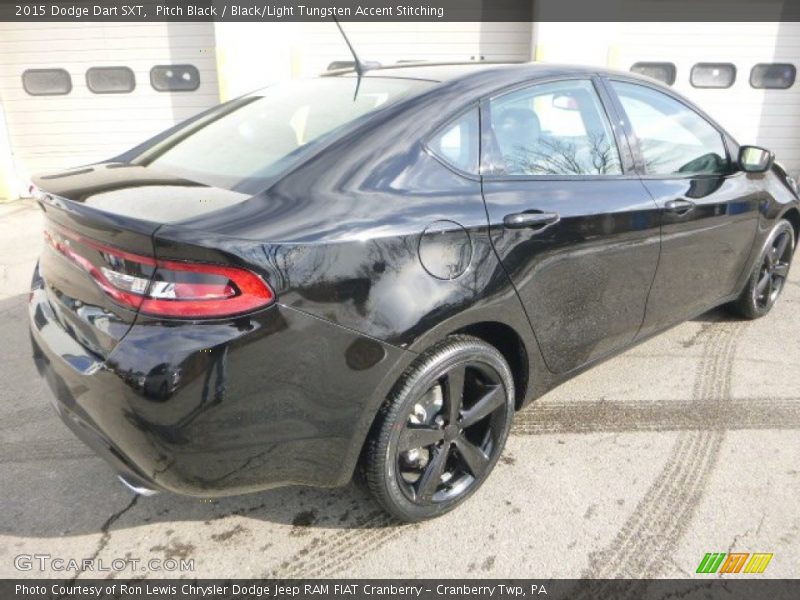Pitch Black / Black/Light Tungsten Accent Stitching 2015 Dodge Dart SXT