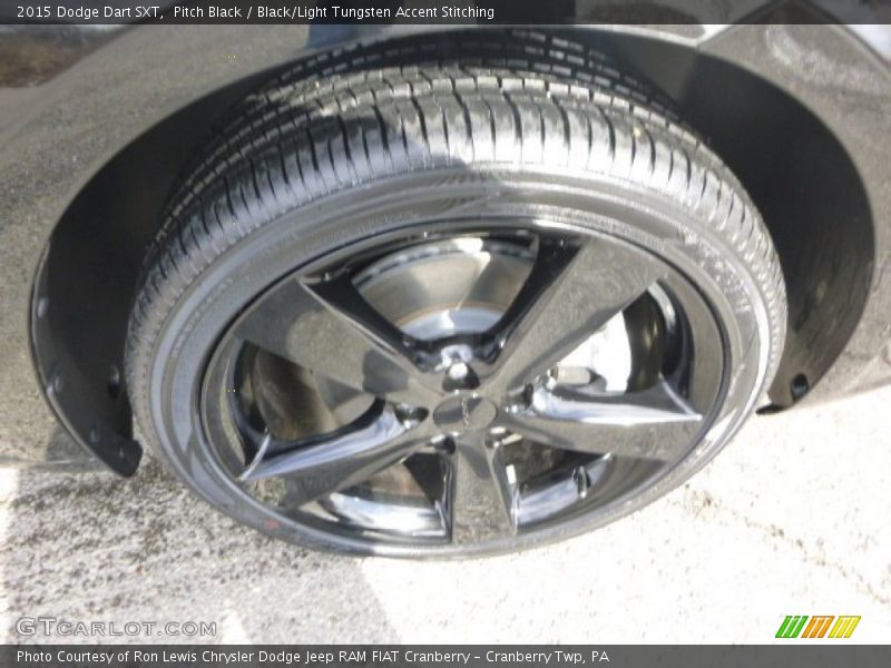 Pitch Black / Black/Light Tungsten Accent Stitching 2015 Dodge Dart SXT