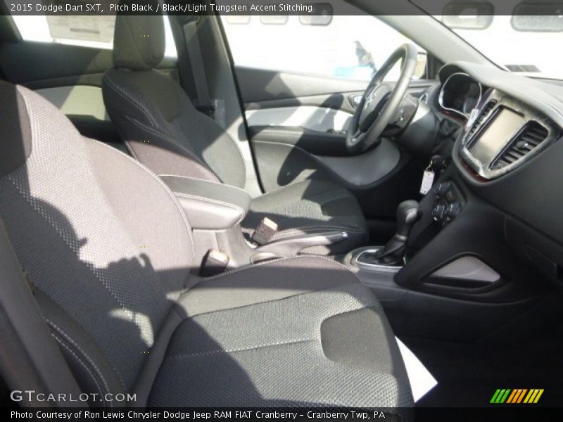 Pitch Black / Black/Light Tungsten Accent Stitching 2015 Dodge Dart SXT