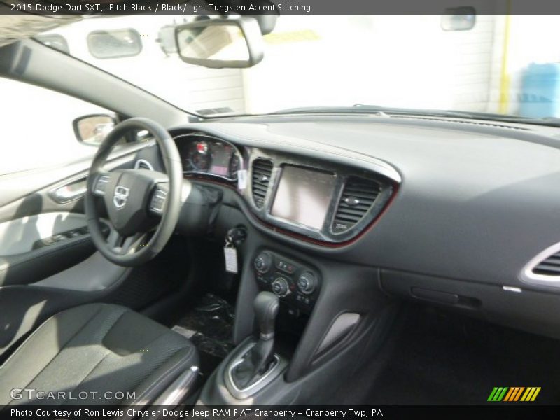 Pitch Black / Black/Light Tungsten Accent Stitching 2015 Dodge Dart SXT