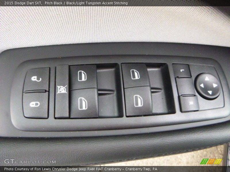 Pitch Black / Black/Light Tungsten Accent Stitching 2015 Dodge Dart SXT