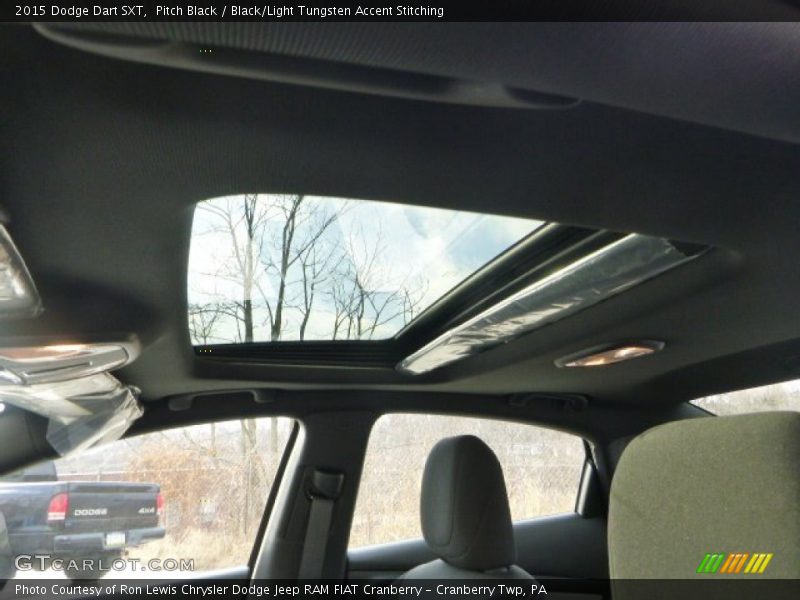 Pitch Black / Black/Light Tungsten Accent Stitching 2015 Dodge Dart SXT