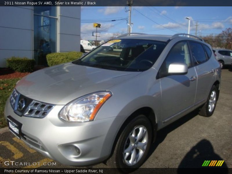 Silver Ice Metallic / Black 2011 Nissan Rogue SV AWD
