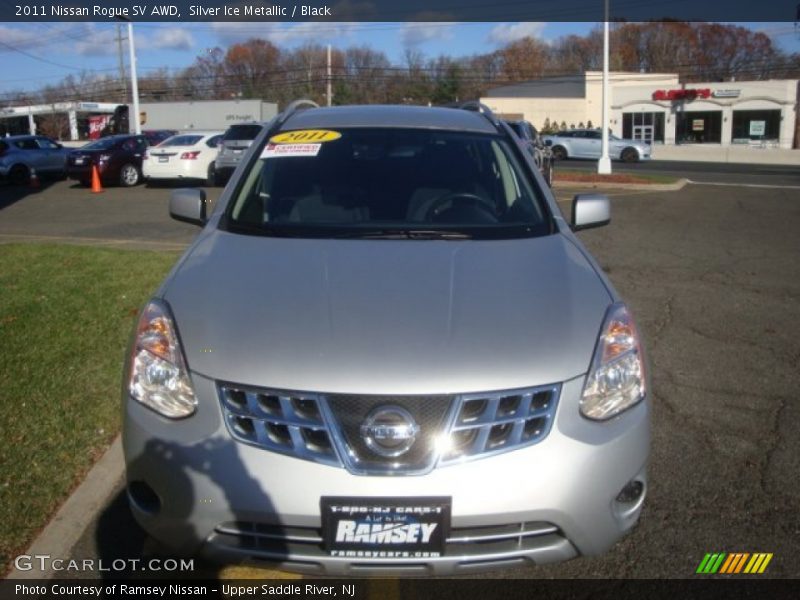 Silver Ice Metallic / Black 2011 Nissan Rogue SV AWD